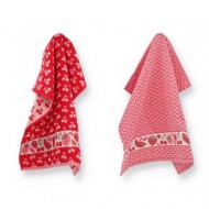 Hand- en Theedoek - Fruit - Rood